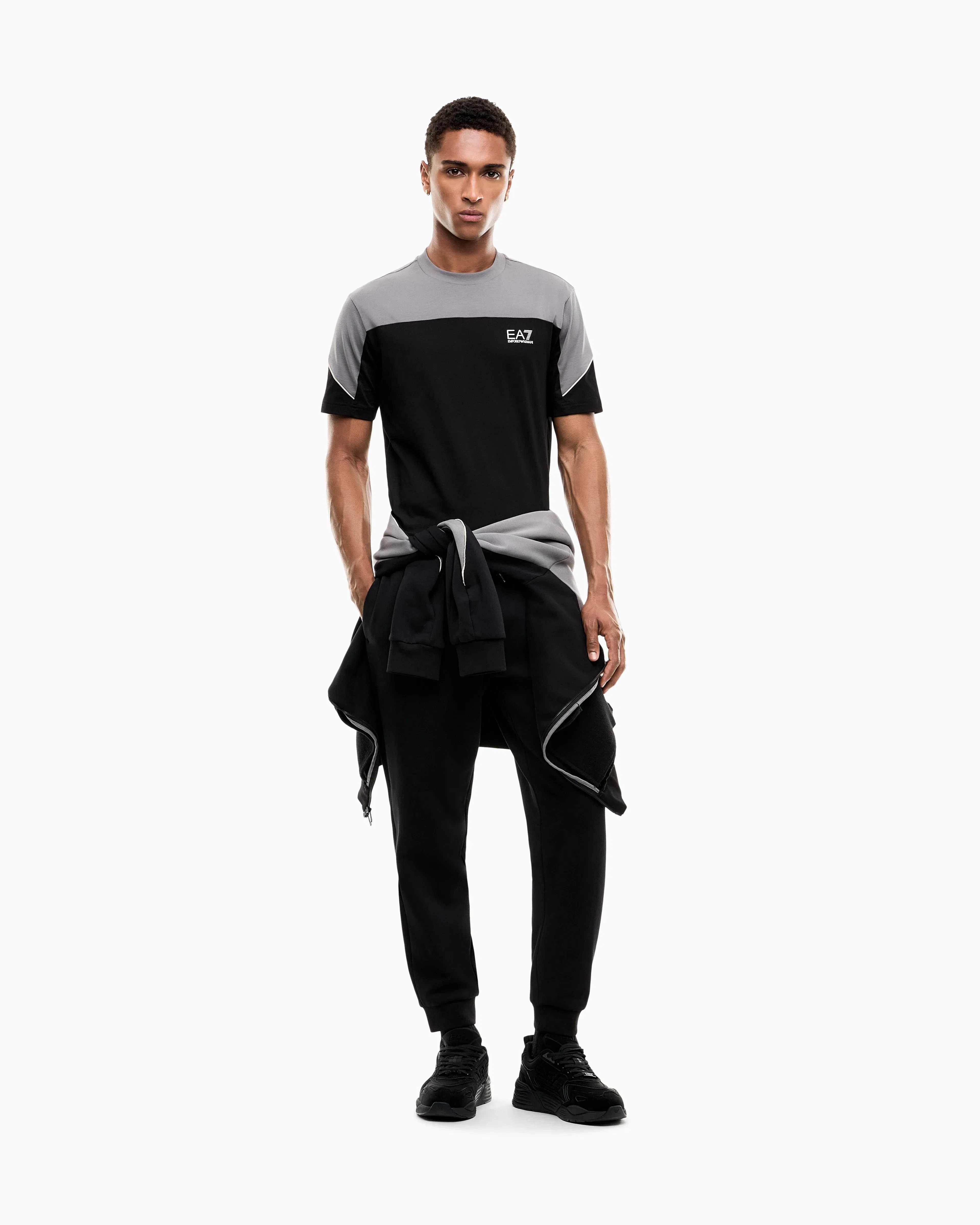 EA7 Regular fit t-shirt in cotton jersey