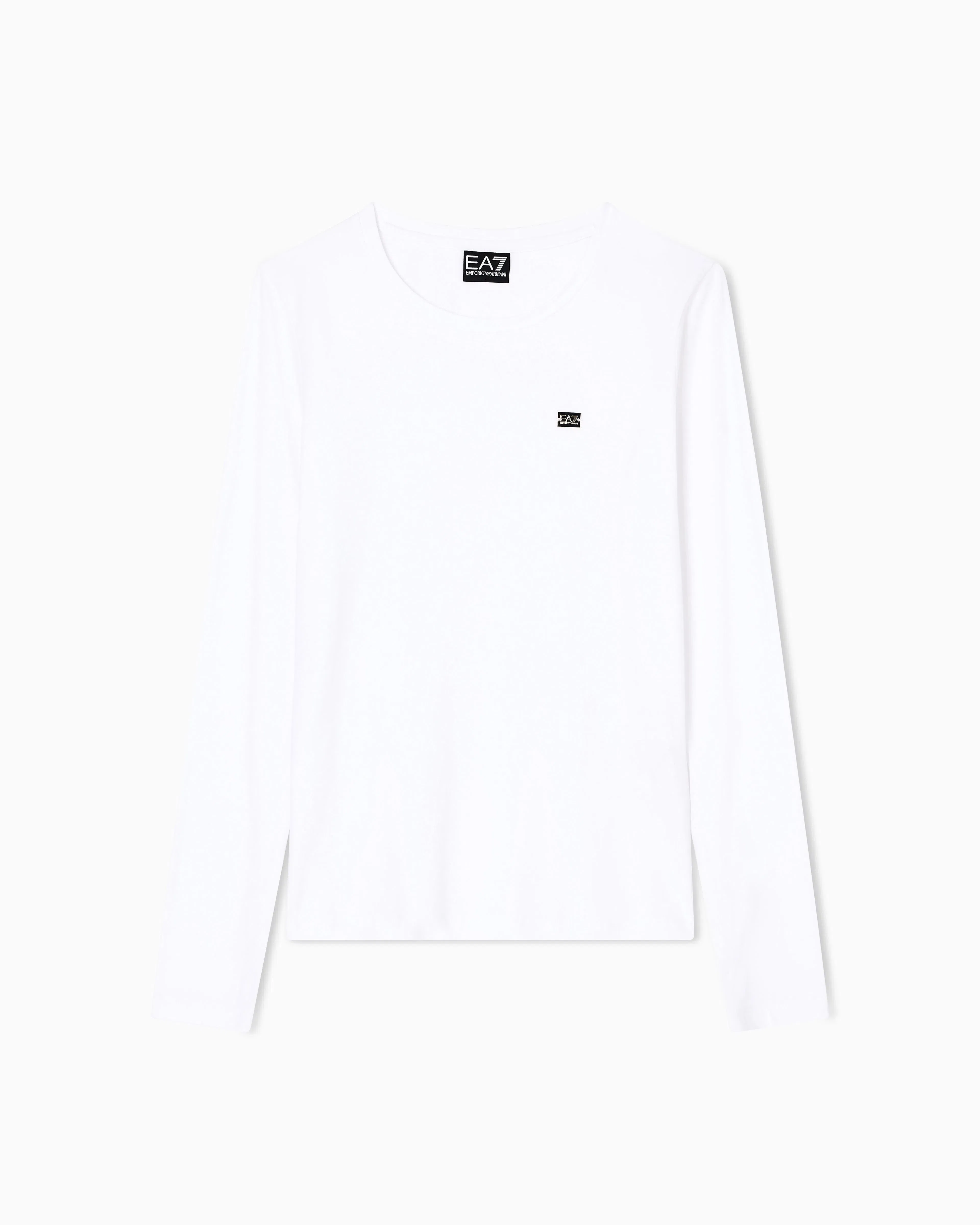 EA7 Crew neck t-shirt in stretch cotton jersey Core Lady