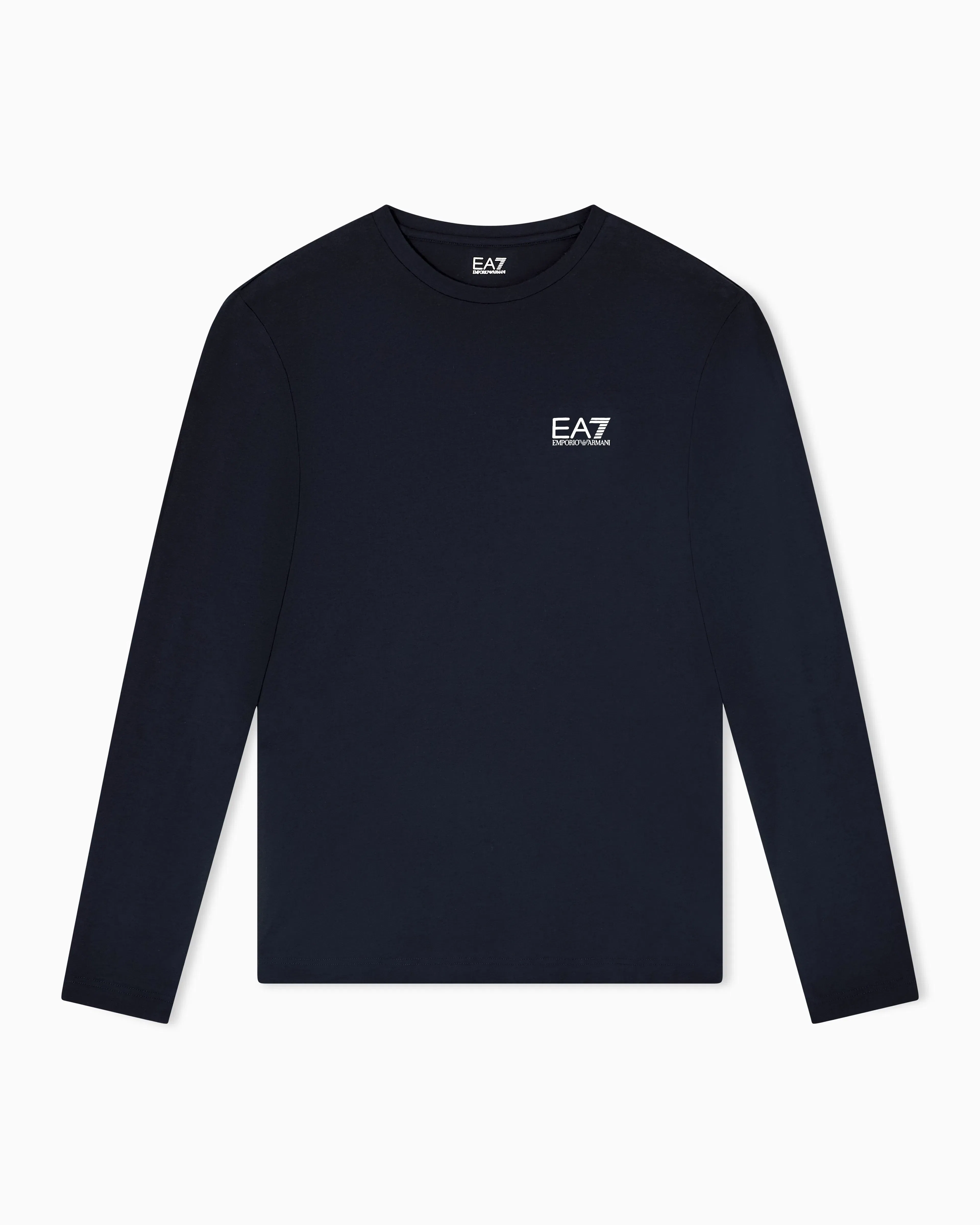 EA7 Crew neck t-shirt Core Identity in cotton with long sleeves