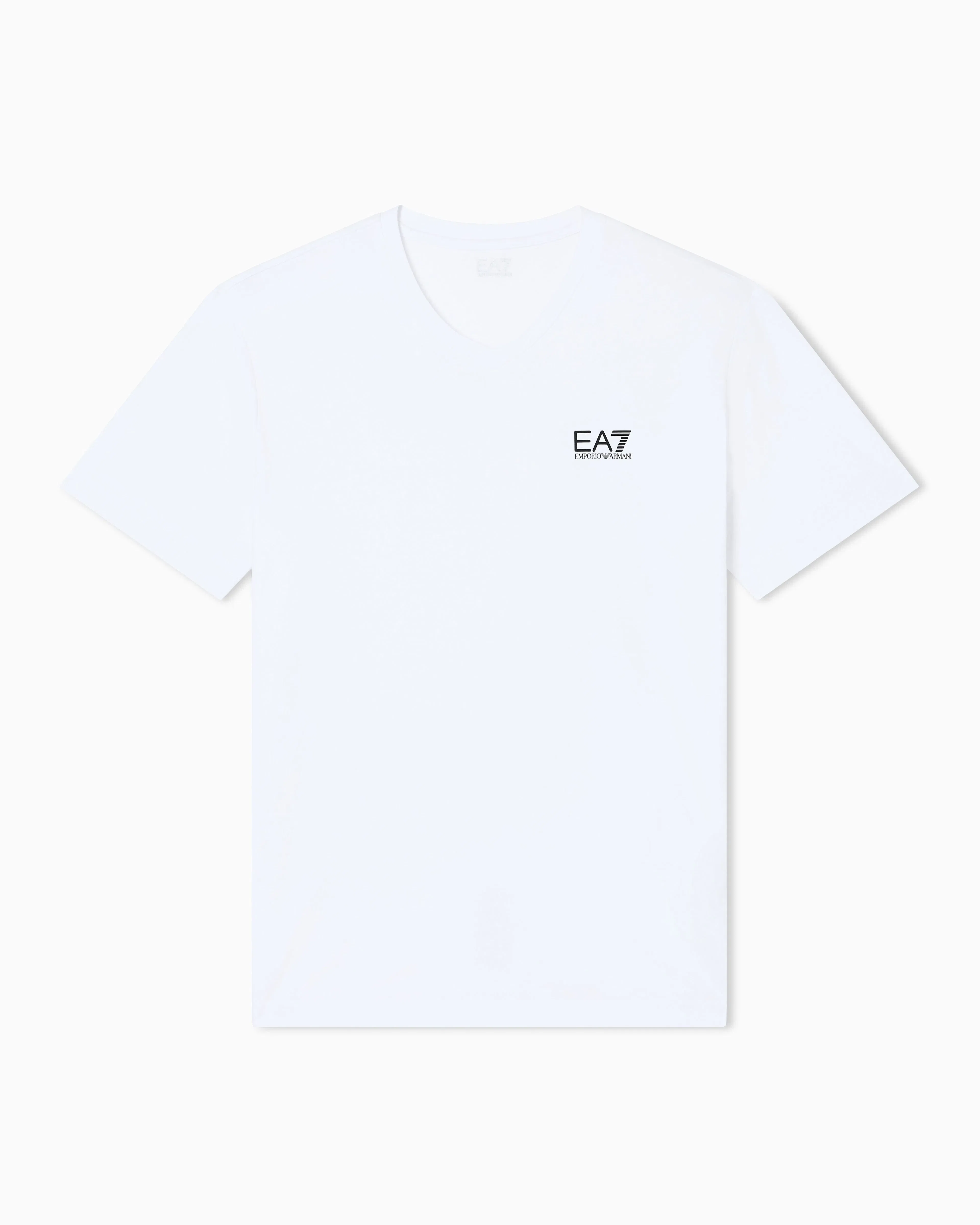 EA7 Core Identity stretch cotton jersey V-neck T-shirt