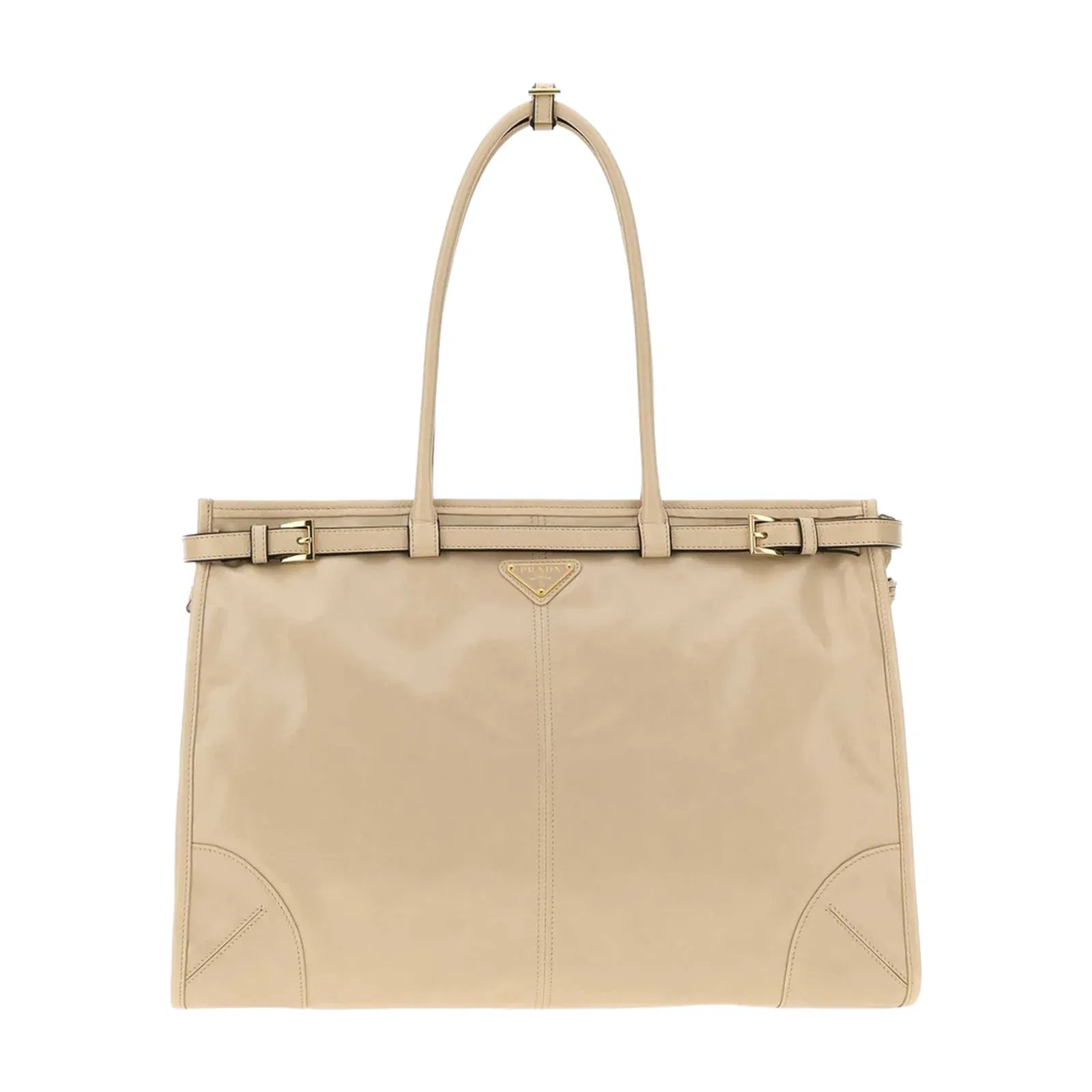Bonnie Extra-Large Saffiano Leather Handbag - Travertine