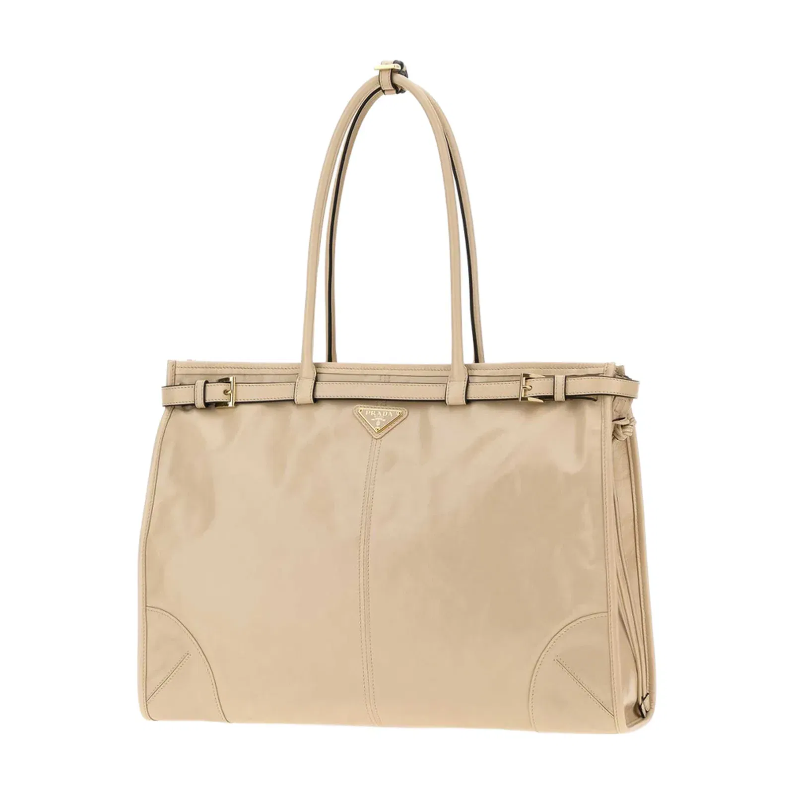 Bonnie Extra-Large Saffiano Leather Handbag - Travertine