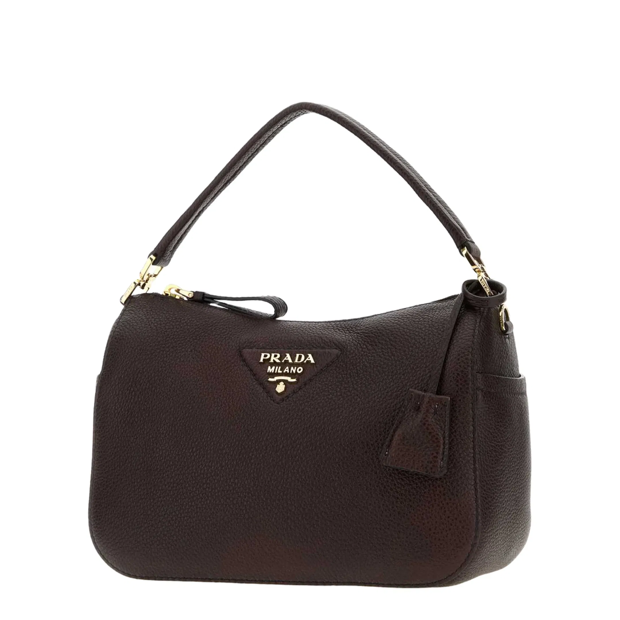 Small Leather Bag Small Calf Leather Handbag - Dark Brown