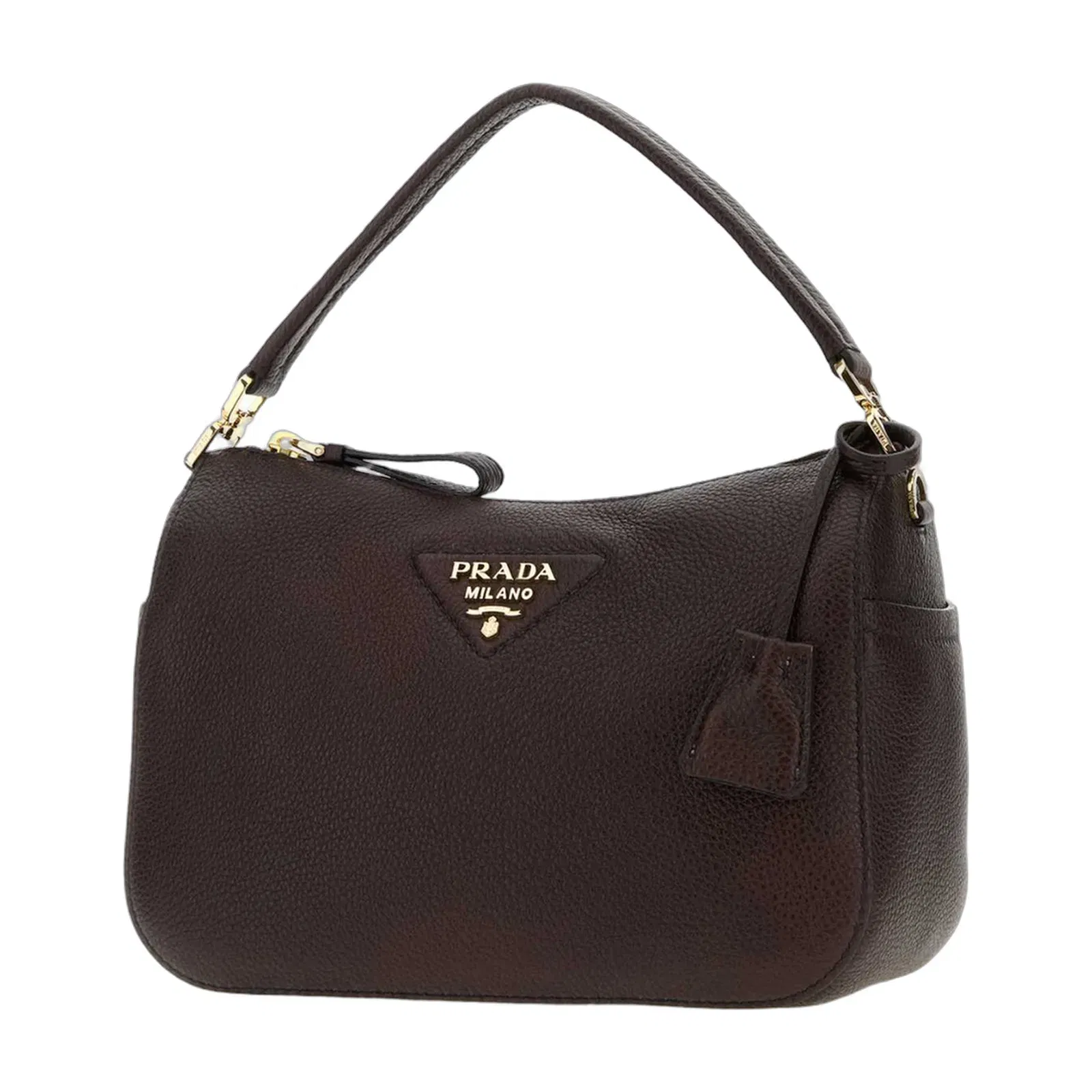 Small Leather Bag Small Calf Leather Handbag - Dark Brown