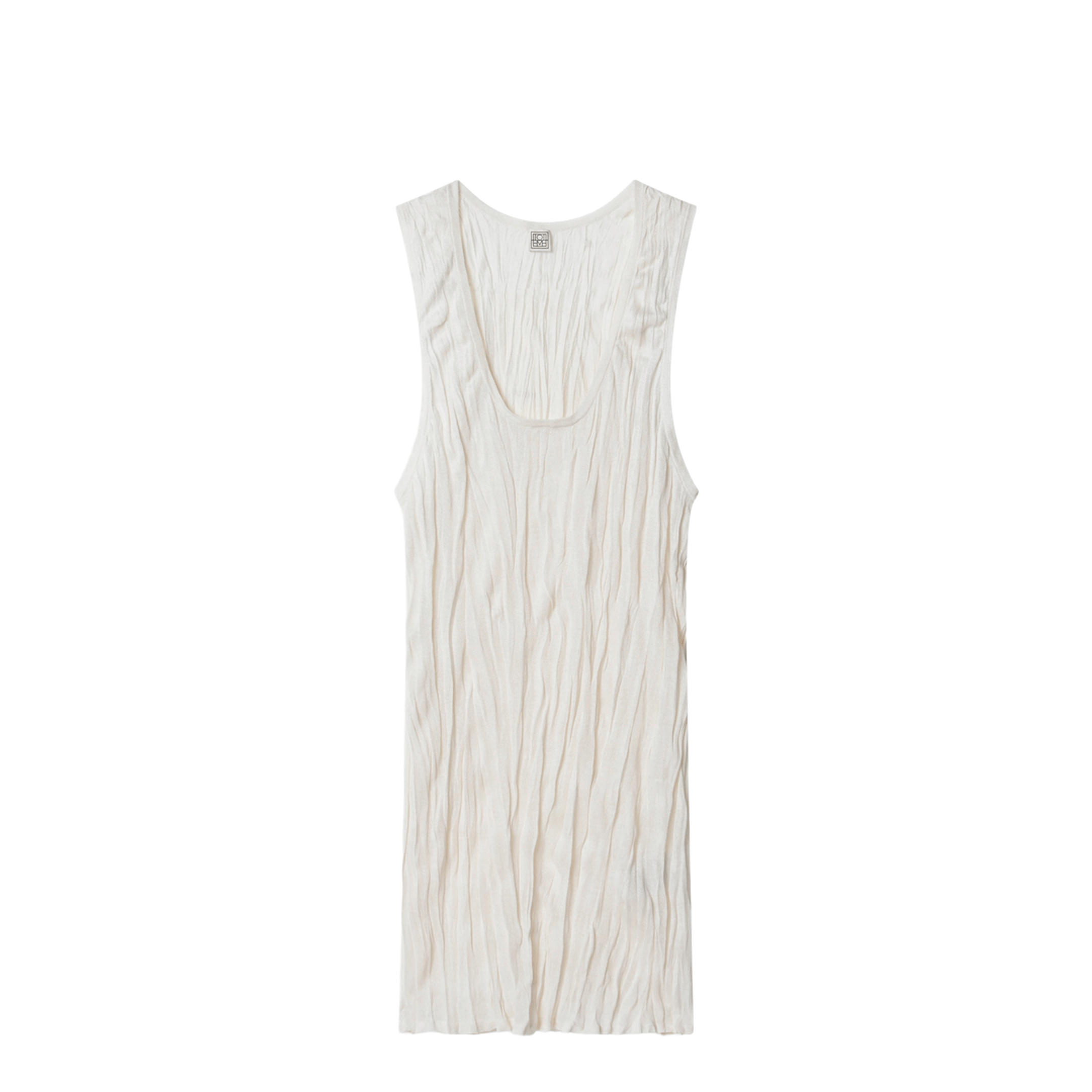 Long Light Apricot Crinkled Knit Top