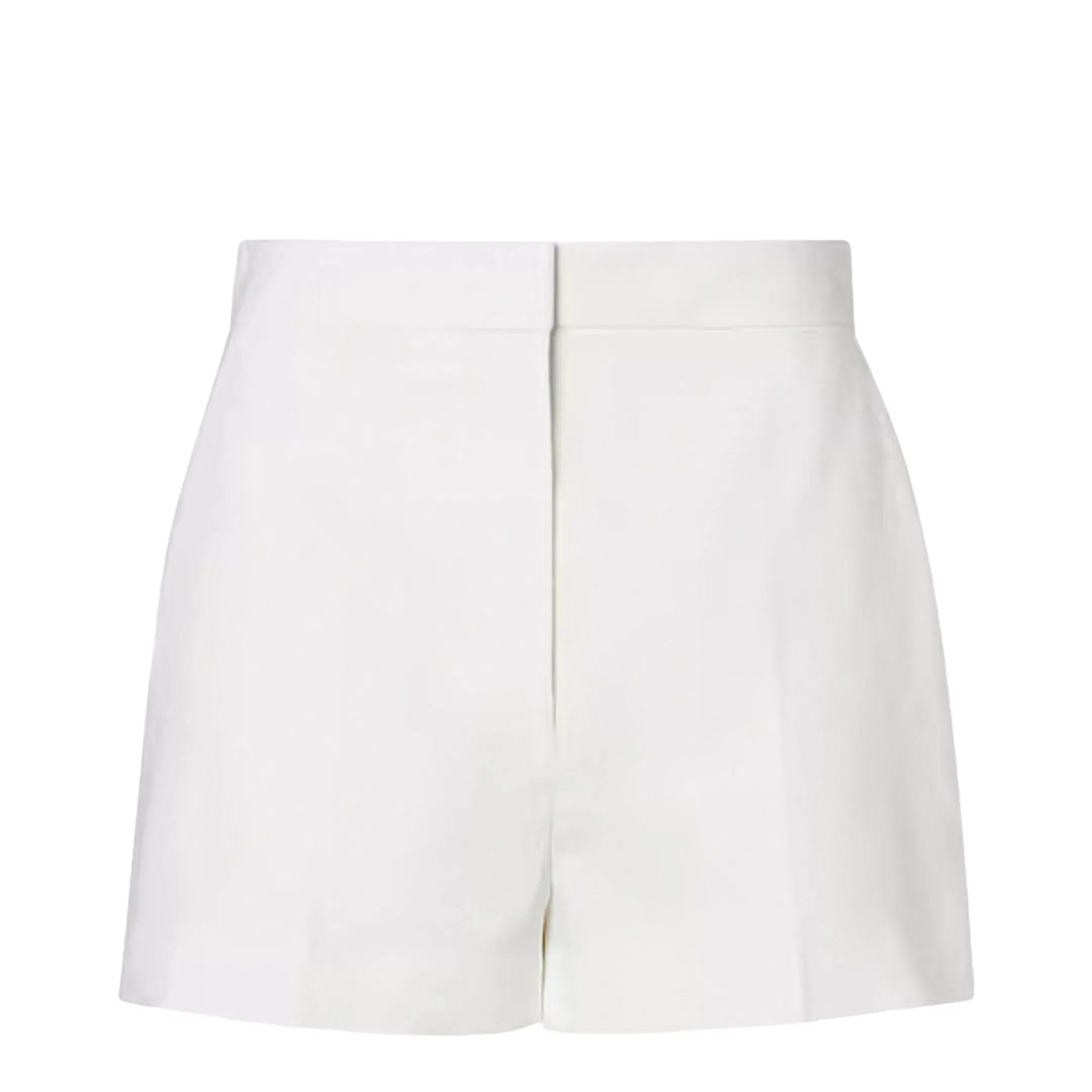 White Linen And Cotton Shorts
