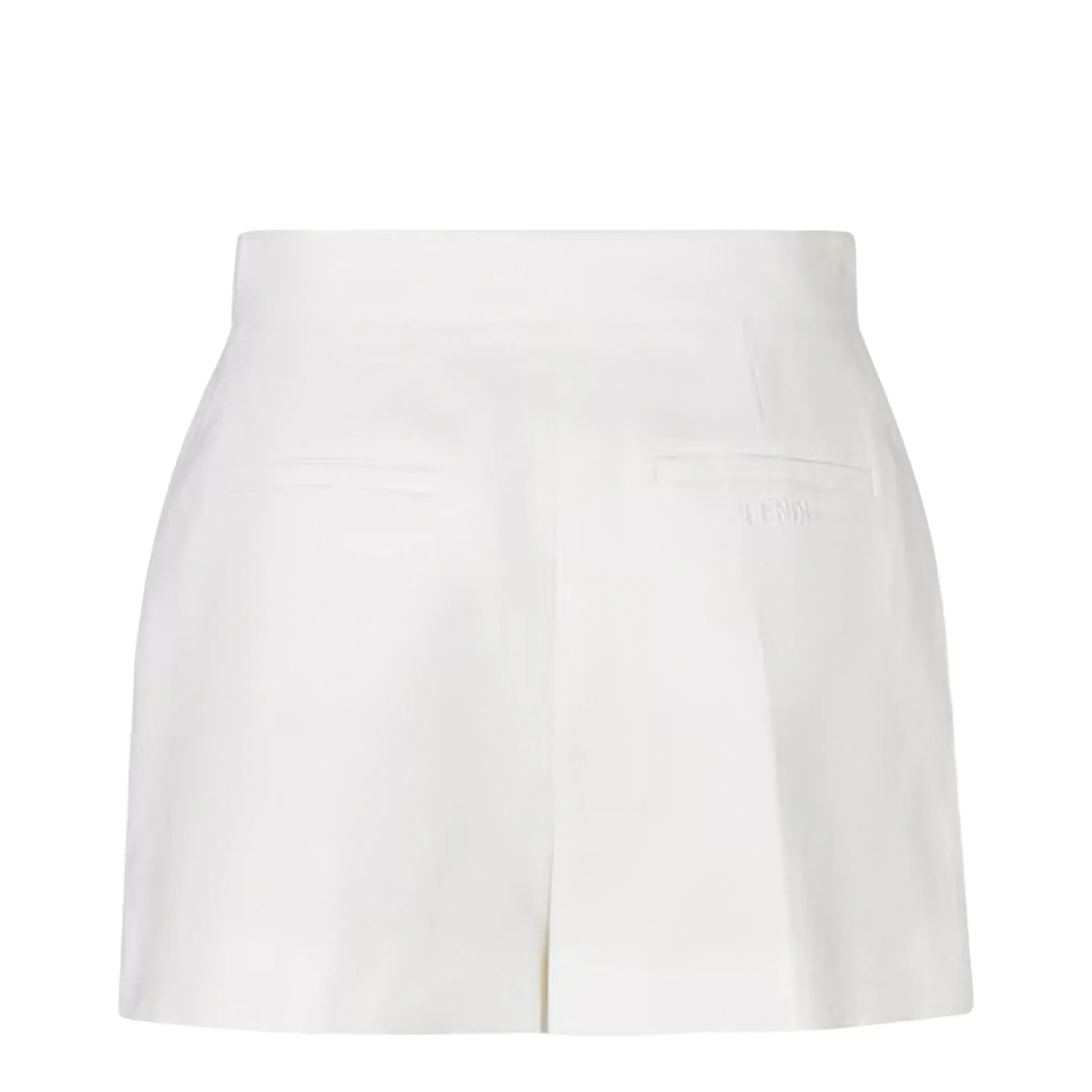 White Linen And Cotton Shorts