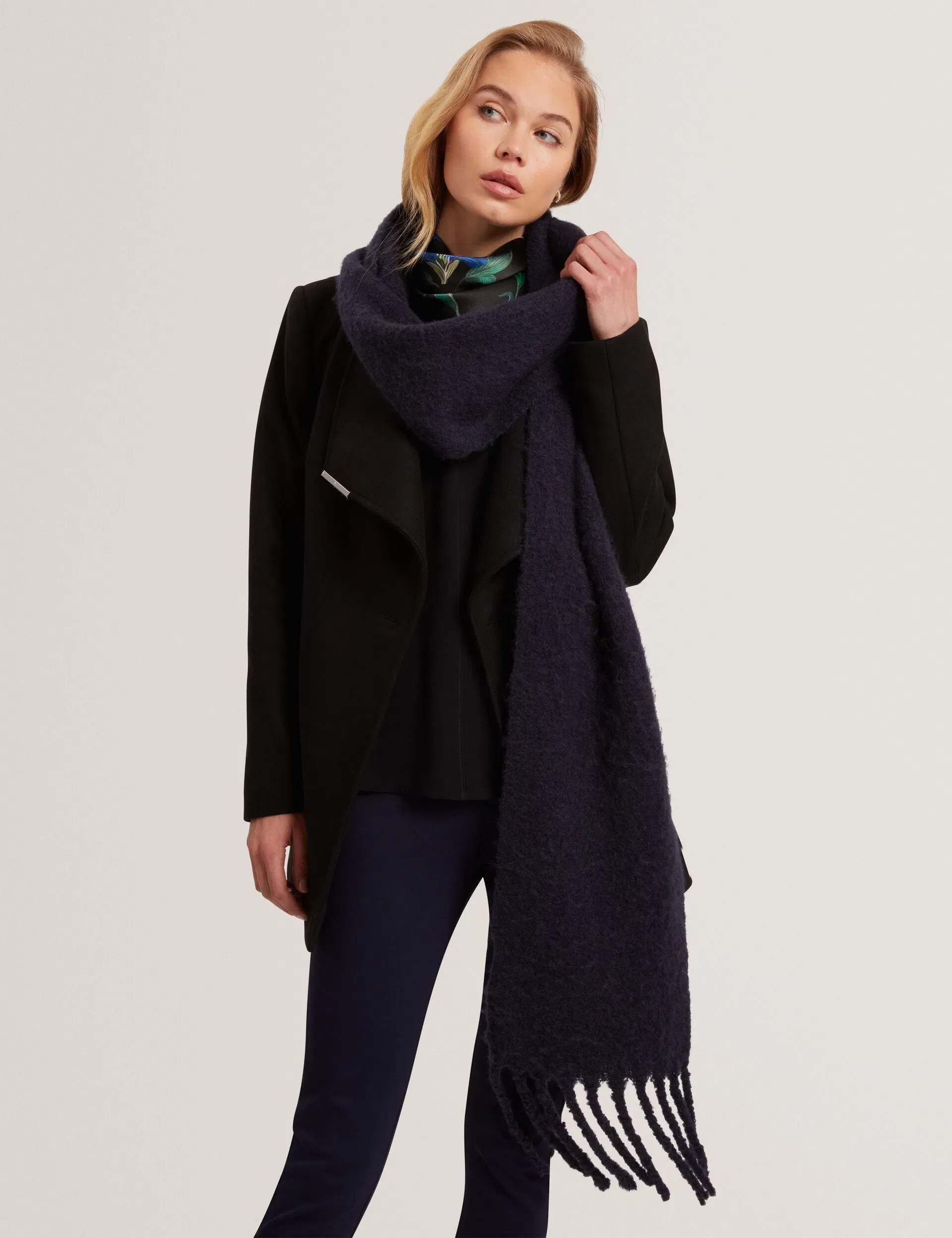 Ted Baker Sershaa Brushed Wool Blend Blanket Scarf Women's