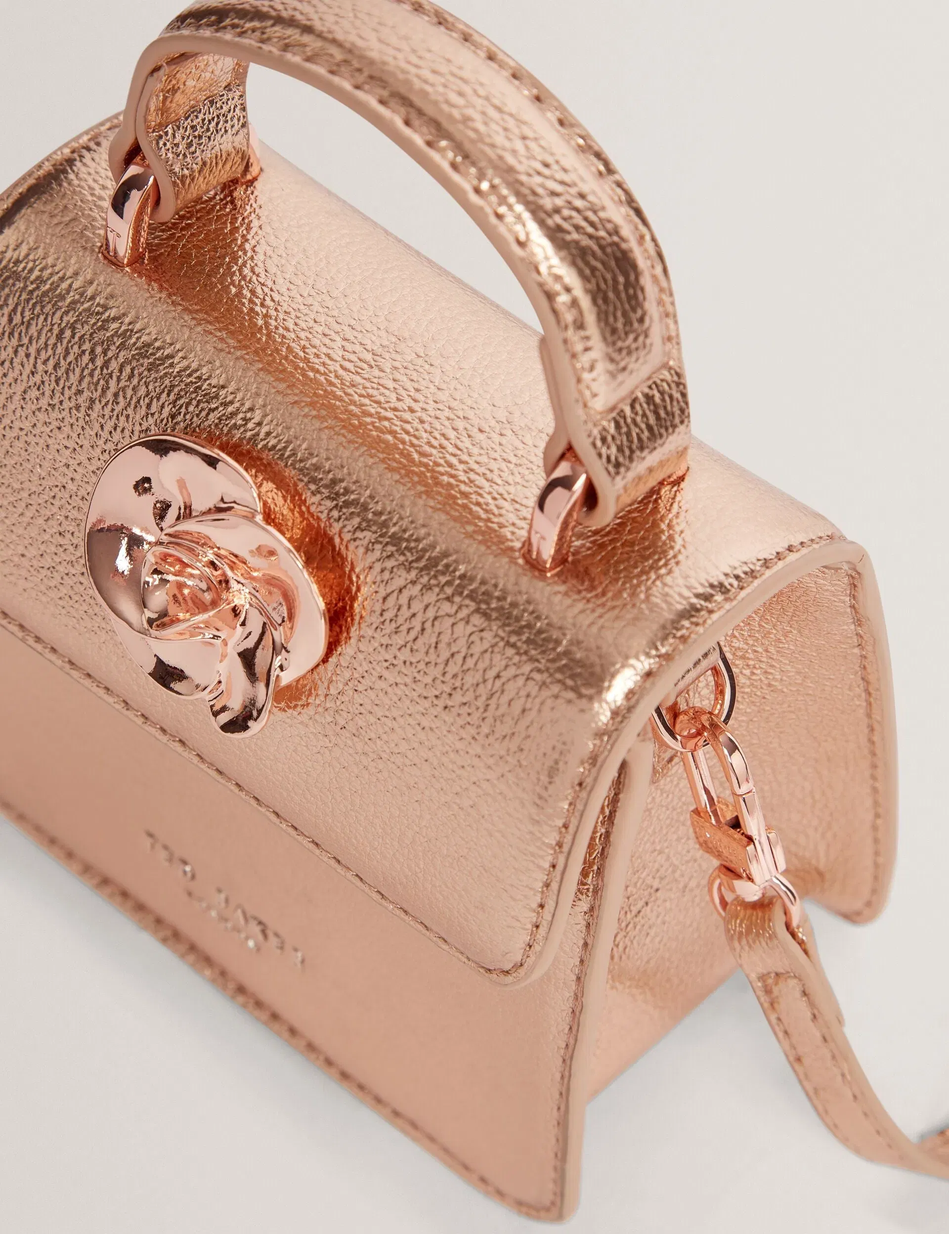 Ted Baker Rosami Metallic Rose Detail Mini Top Handle Bag Women's