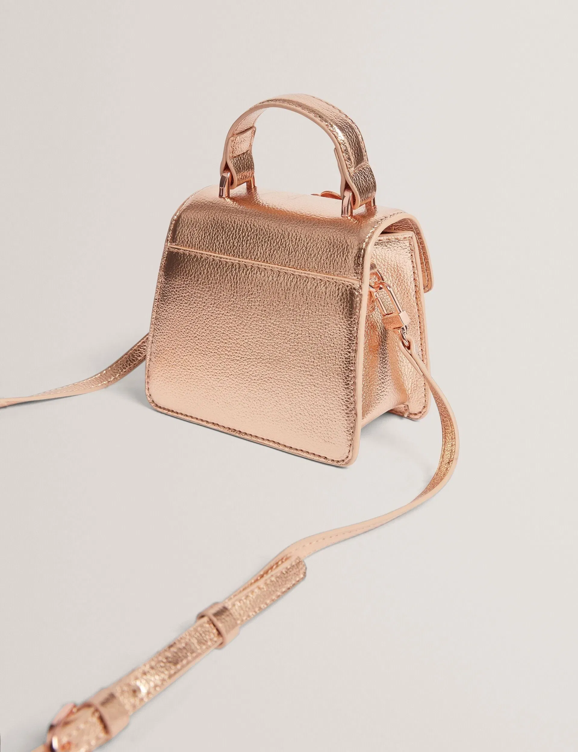 Ted Baker Rosami Metallic Rose Detail Mini Top Handle Bag Women's