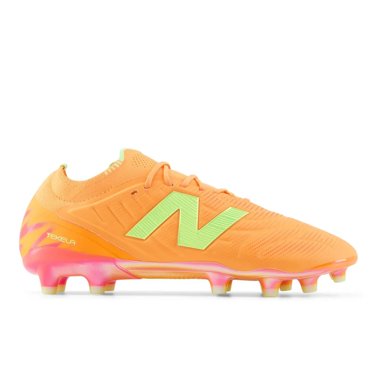 New Balance Tekela Womens Elite Low Laced Mg V5 Hot Mango With Energy Red And Mint Flash Hot Mango With Energy Red And Mint Flash