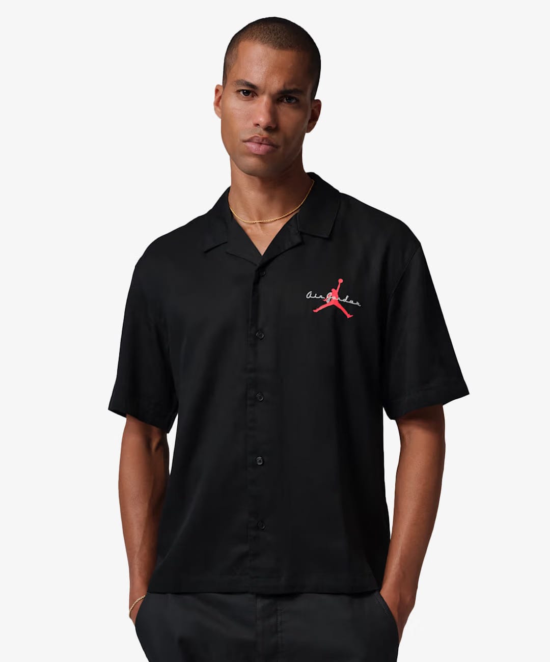 JORDAN | BROOKLYN BOWLING SHIRT { BLACK/INFRARED 23