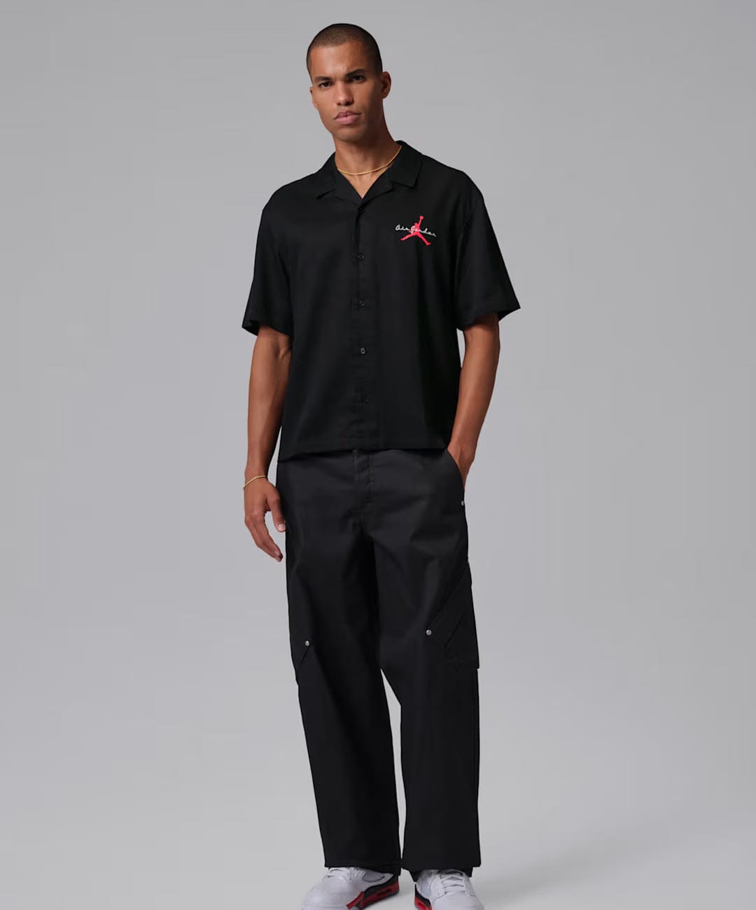 JORDAN | BROOKLYN BOWLING SHIRT { BLACK/INFRARED 23