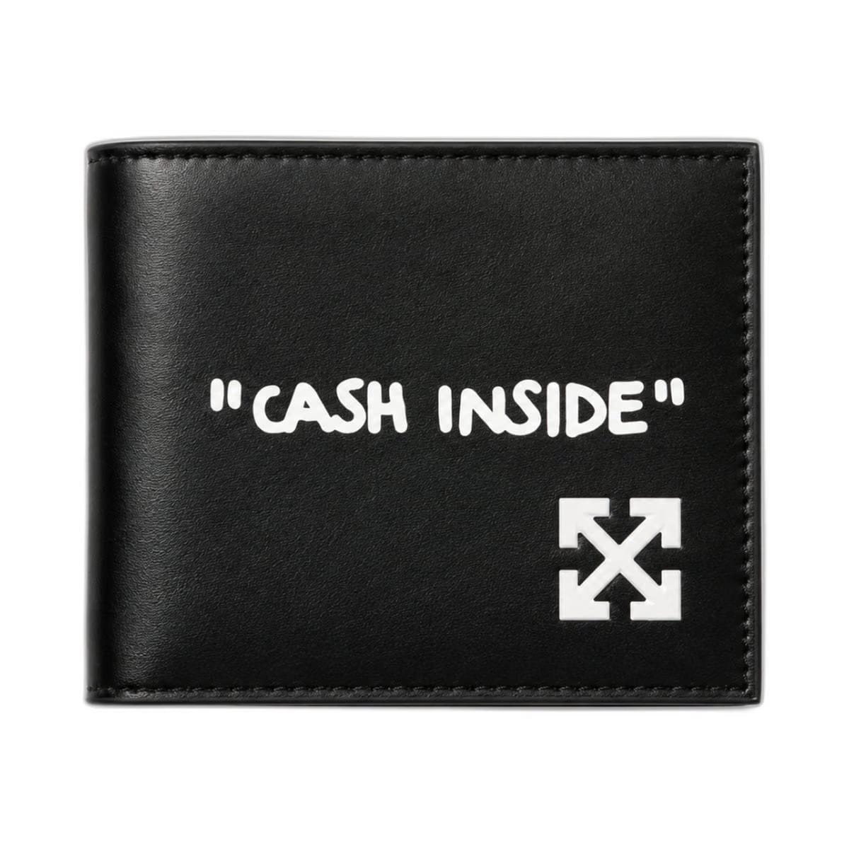 OFF WHITE JITNEY QUOTEY BIFOLD WALLET BLACK
