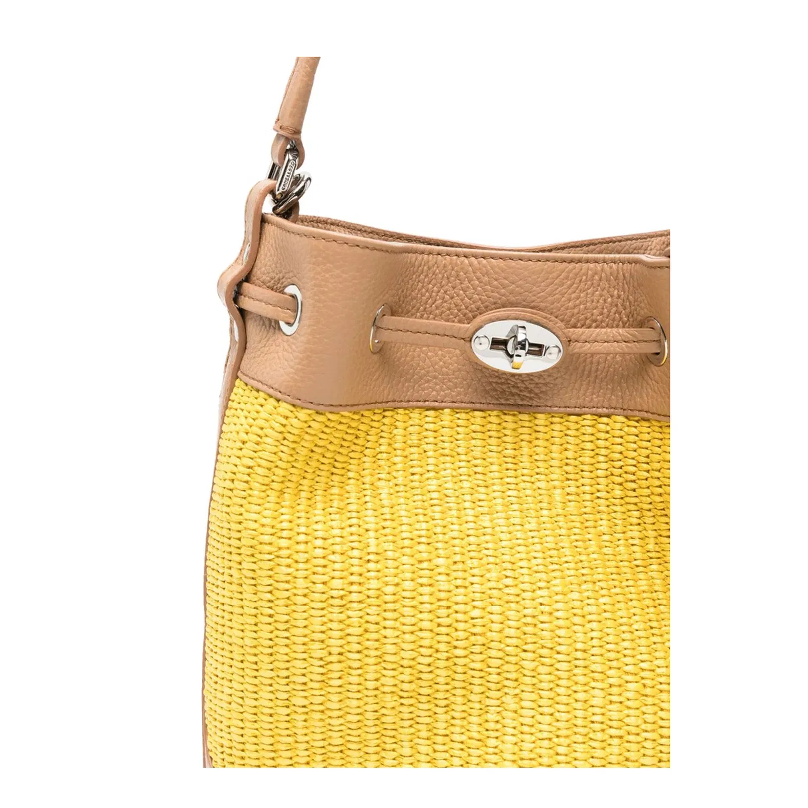 Mondà Vimini Small Straw Bucket Bag - Canary Yellow