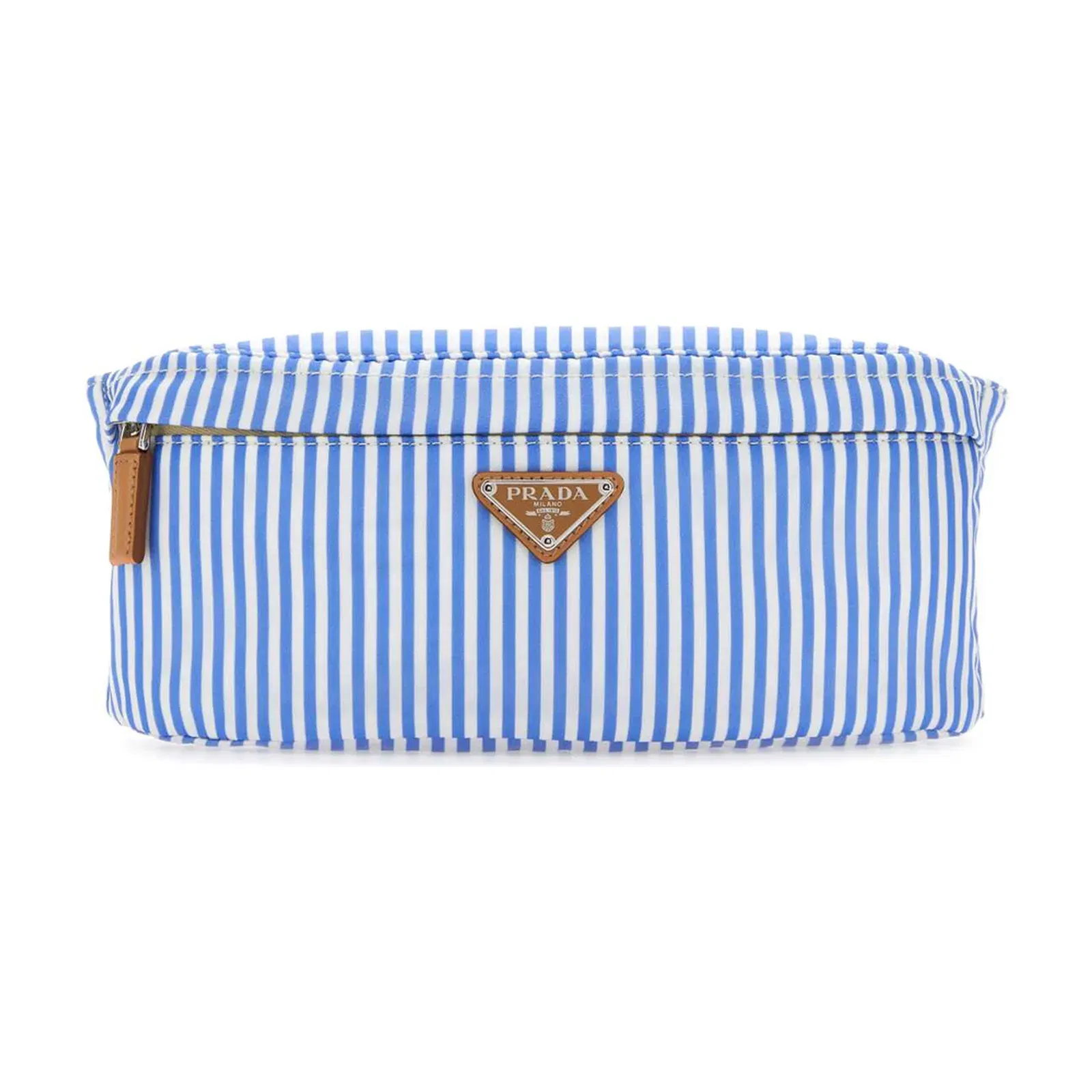 Striped Print Re-Nylon Belt Bags - Blue