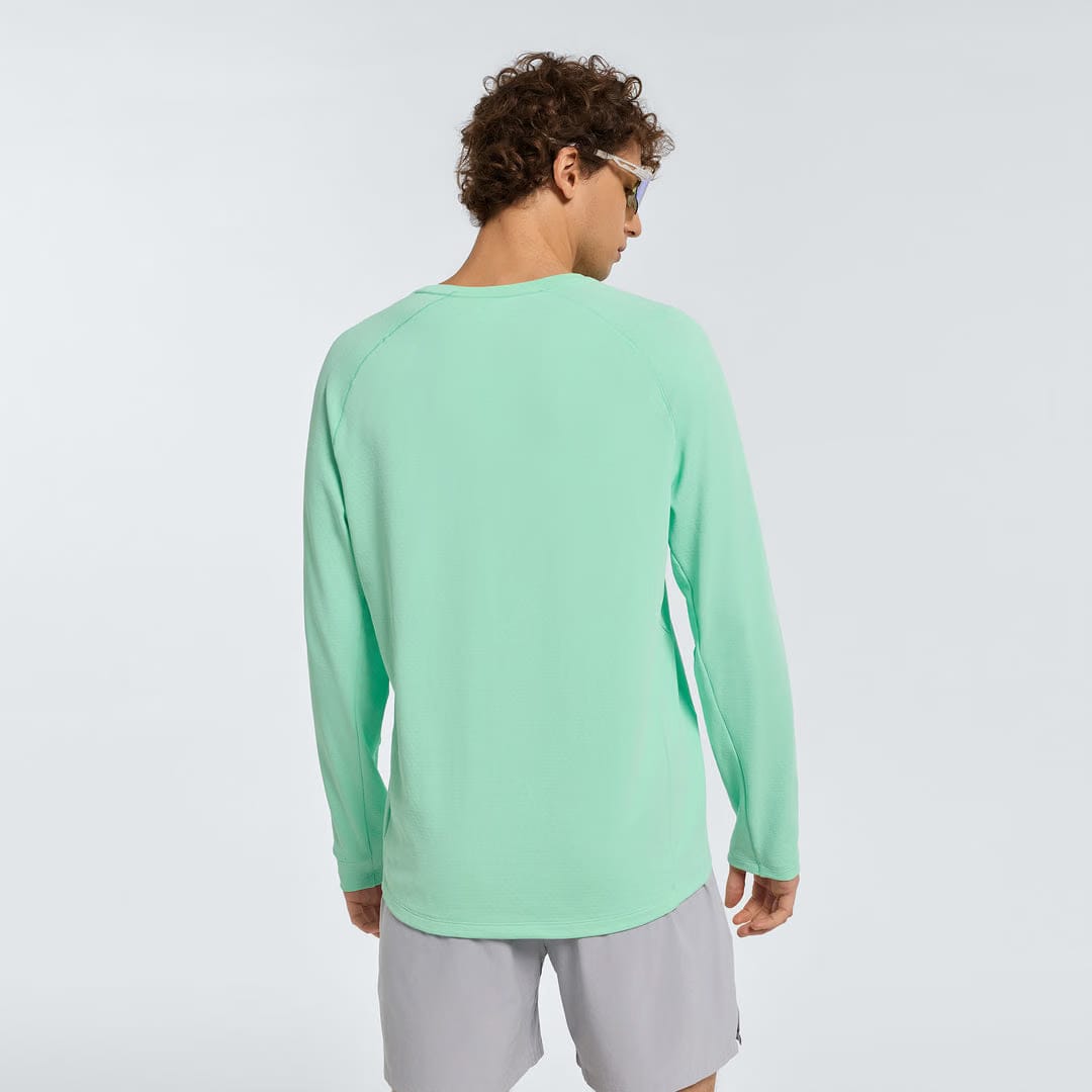 Men's ANTA Run Long Sleeve Top - Neon Green