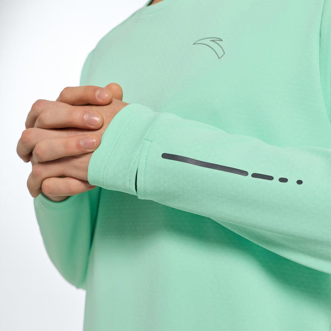 Men's ANTA Run Long Sleeve Top - Neon Green