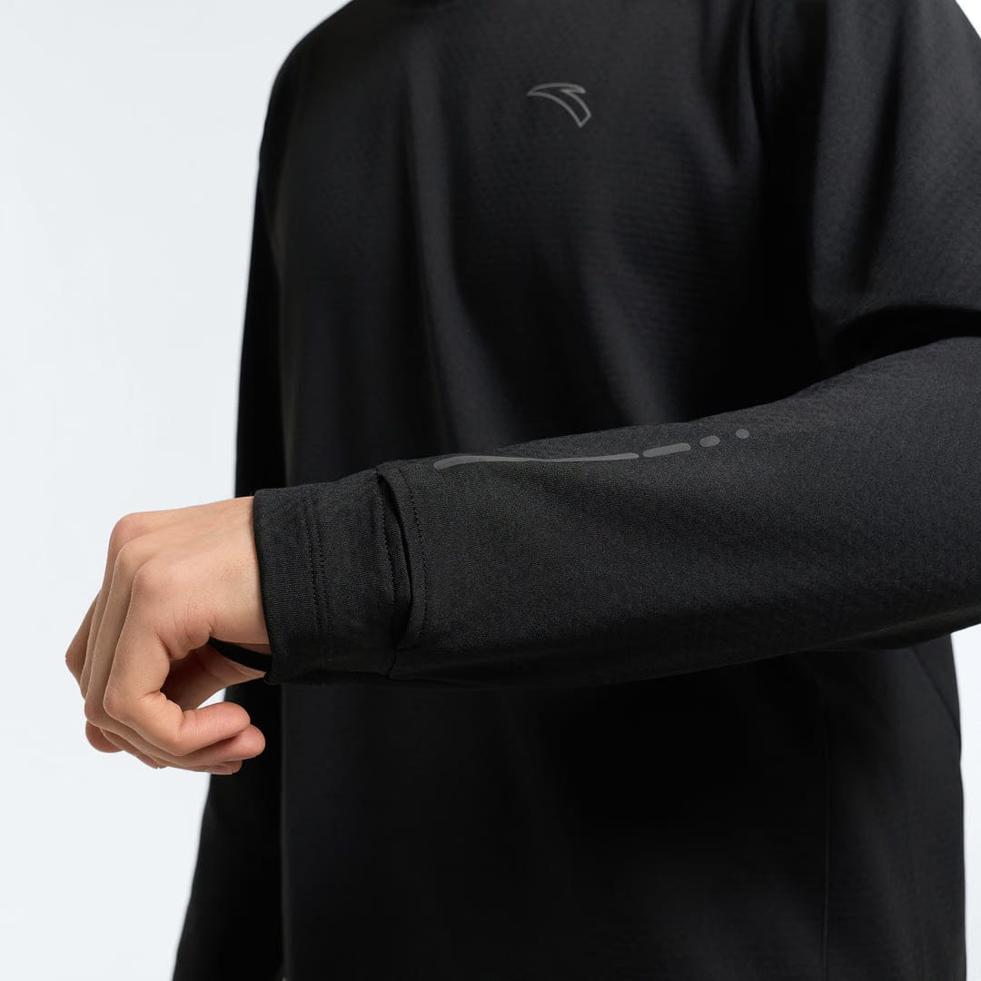 Men's ANTA Run Long Sleeve Top - Black