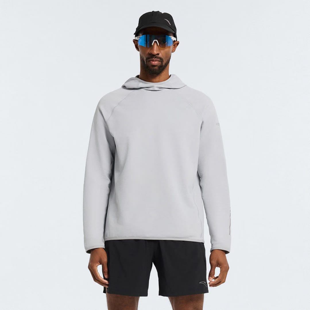 Men's ANTA Run Long Sleeve Hoodie - Grey
