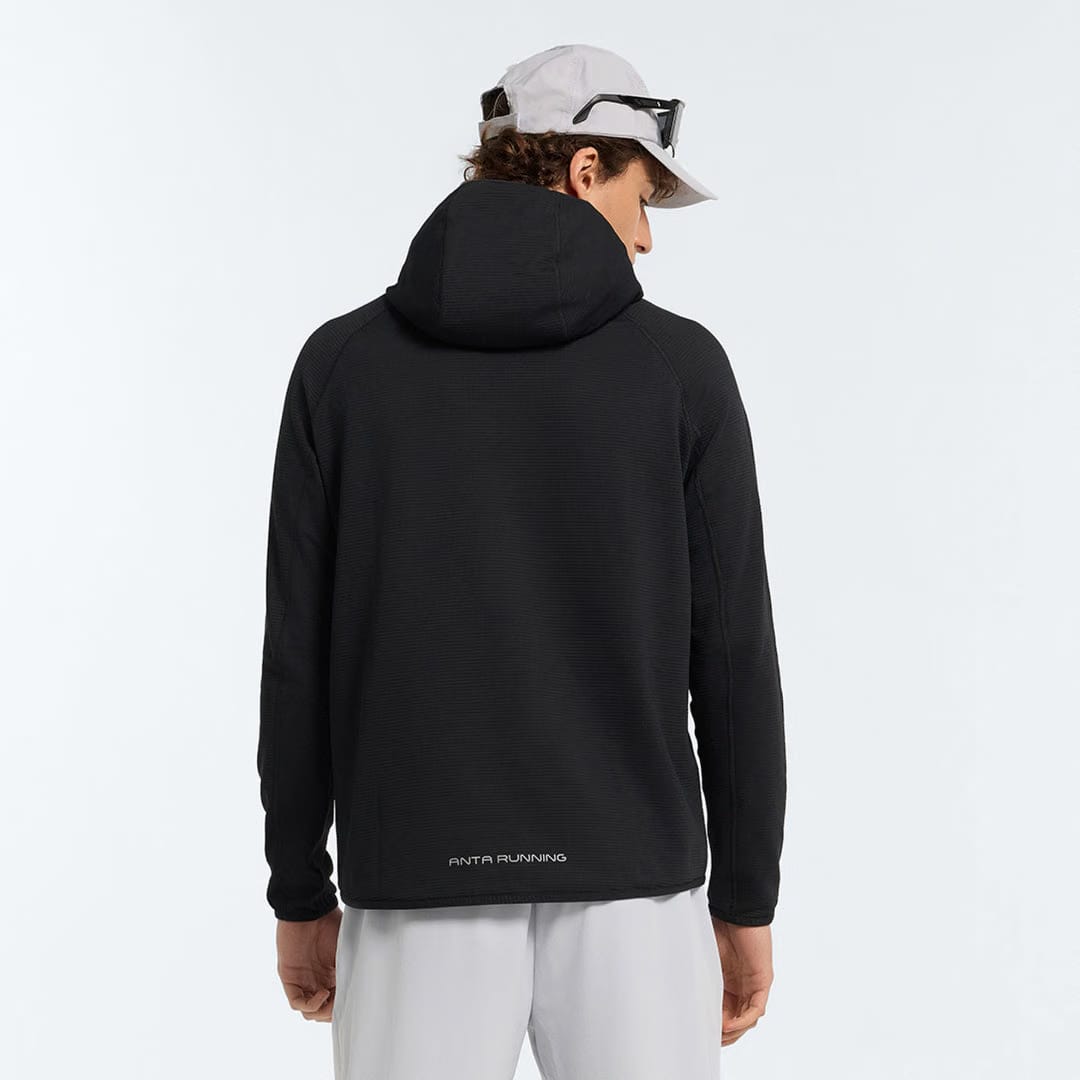 Men's ANTA Run Long Sleeve Hoodie - Black