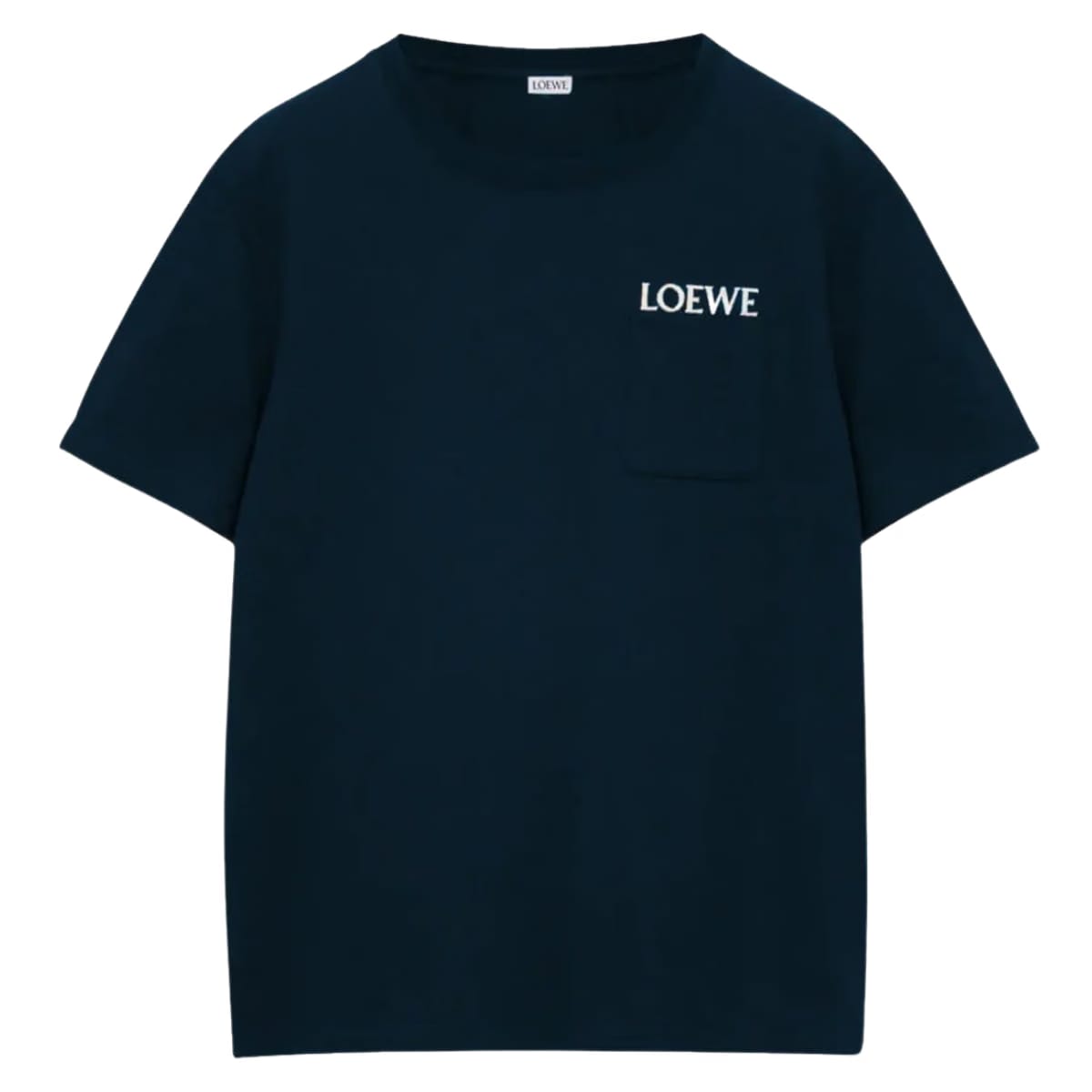 Loewe Pocket Embroidered Logo T-Shirt Navy