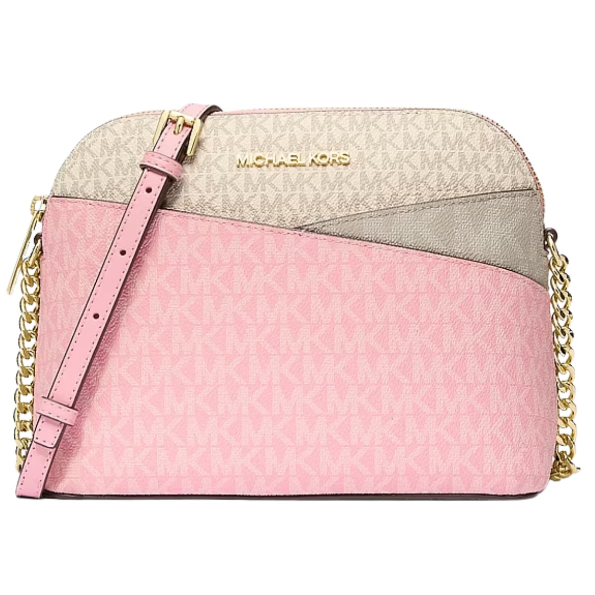 Michael Kors Jet Set Travel Medium Color-Block Signature Logo Crossbody CRNTION MLTI Bag