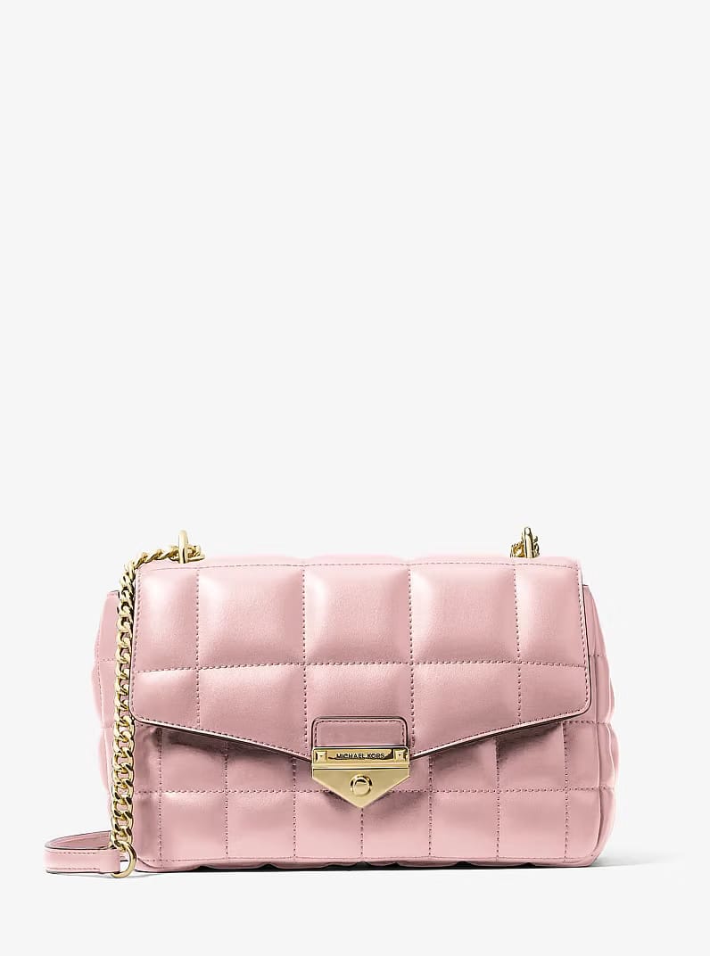 Michael Kors Soho Large Quilted POWDER BLUSH Shoulder Bag
