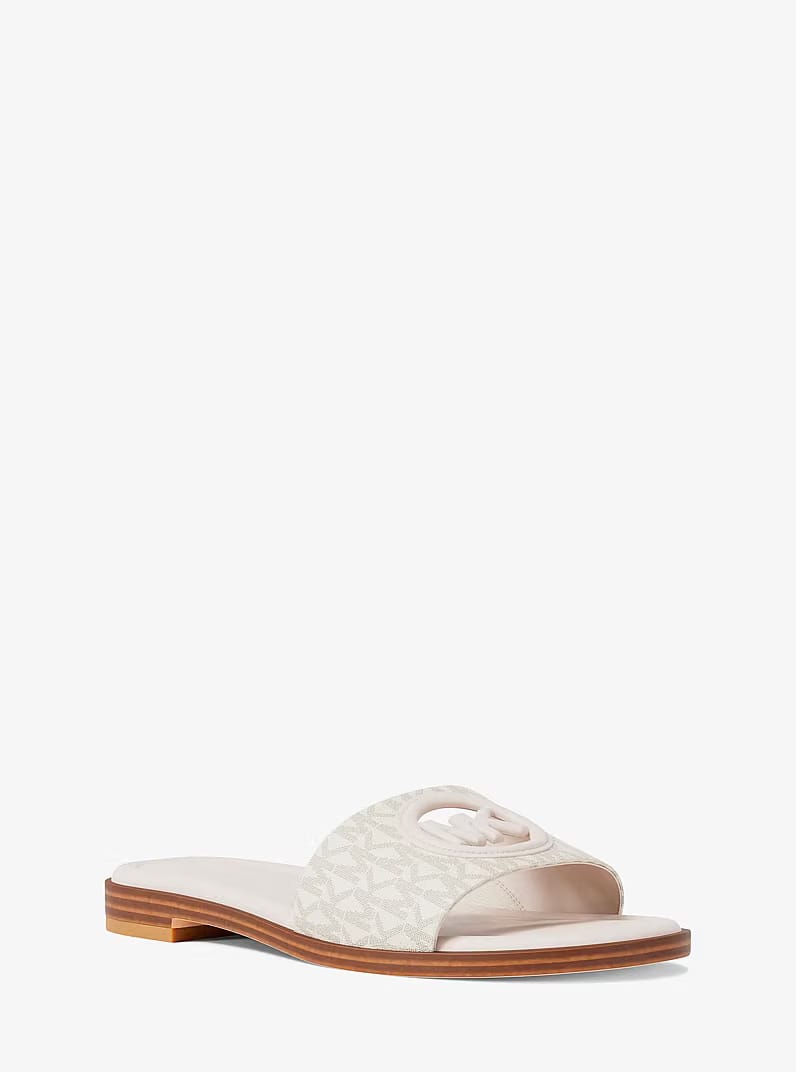 Carissa Signature Logo Slide Sandal VANILLA COMBO