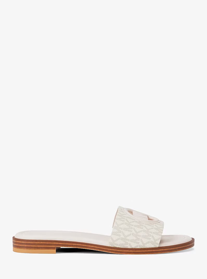 Carissa Signature Logo Slide Sandal VANILLA COMBO
