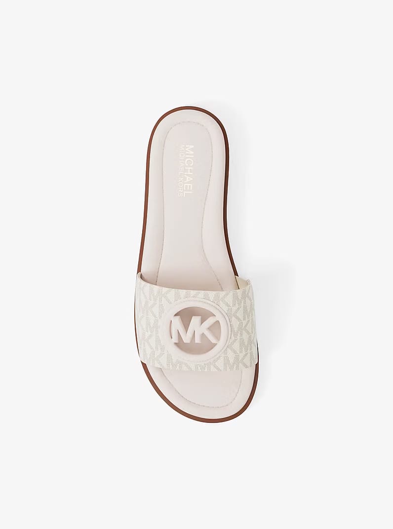 Carissa Signature Logo Slide Sandal VANILLA COMBO