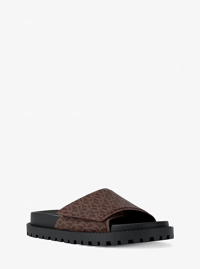 Luka Signature Logo Slide Sandal BROWN