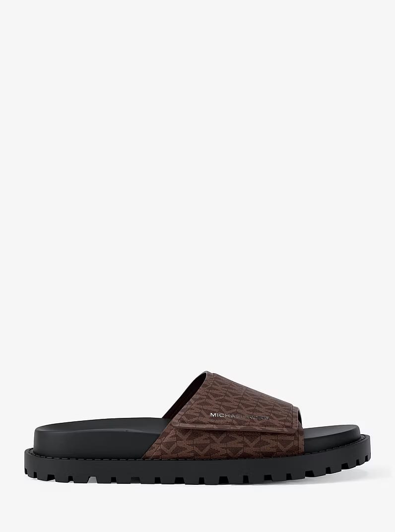 Luka Signature Logo Slide Sandal BROWN