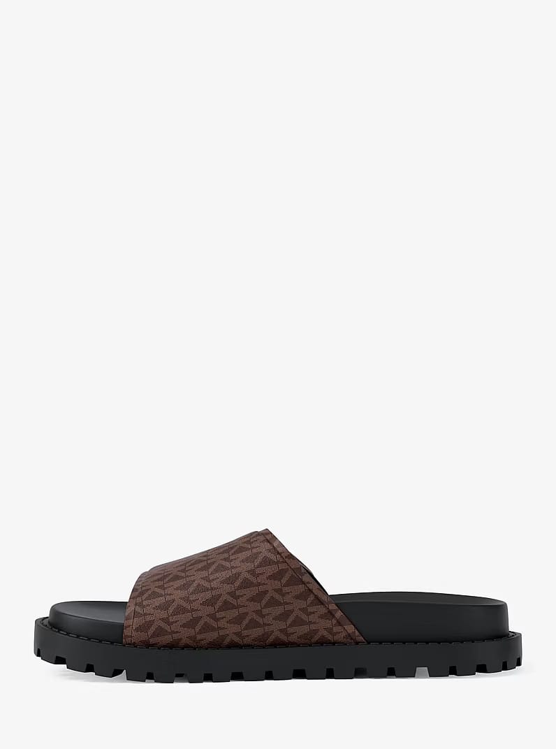 Luka Signature Logo Slide Sandal BROWN