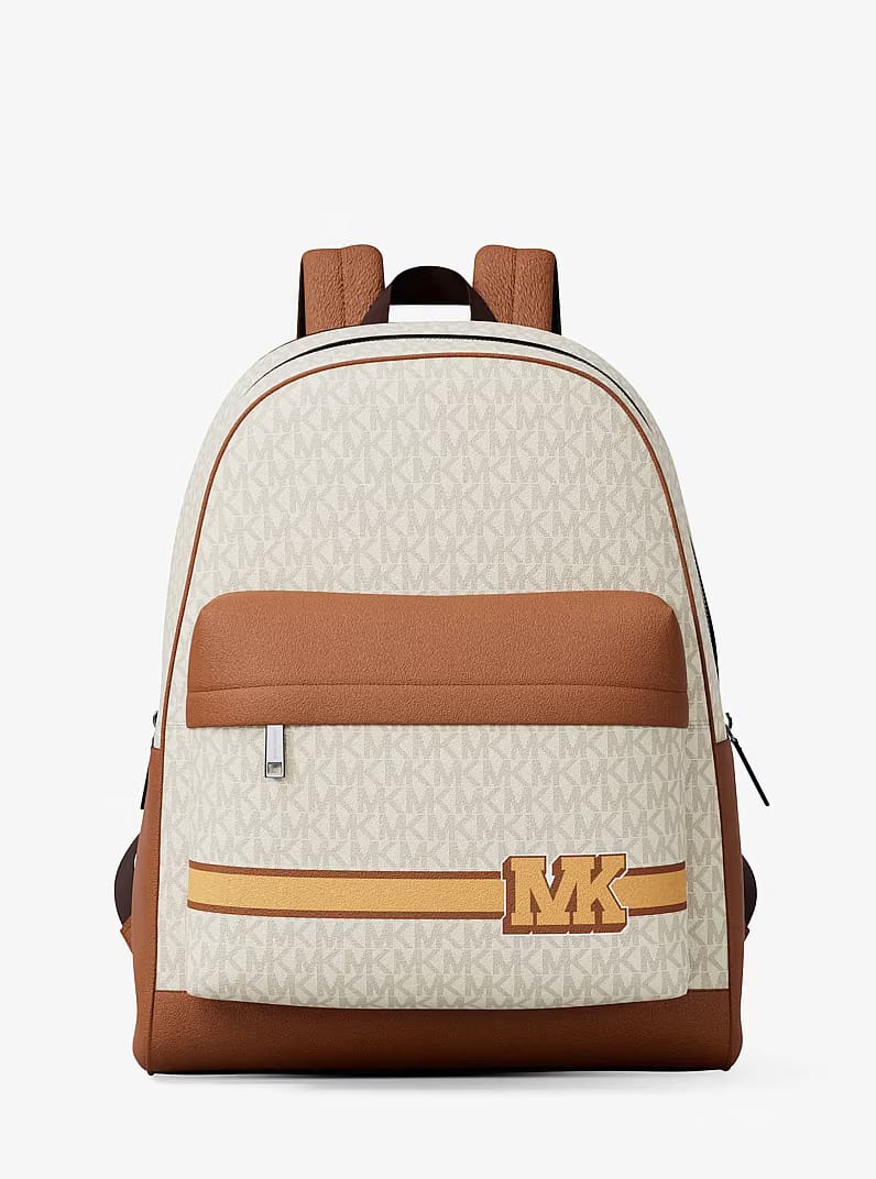 Pacey Embellished Striped Signature Logo VANILLA COMBO Backpack