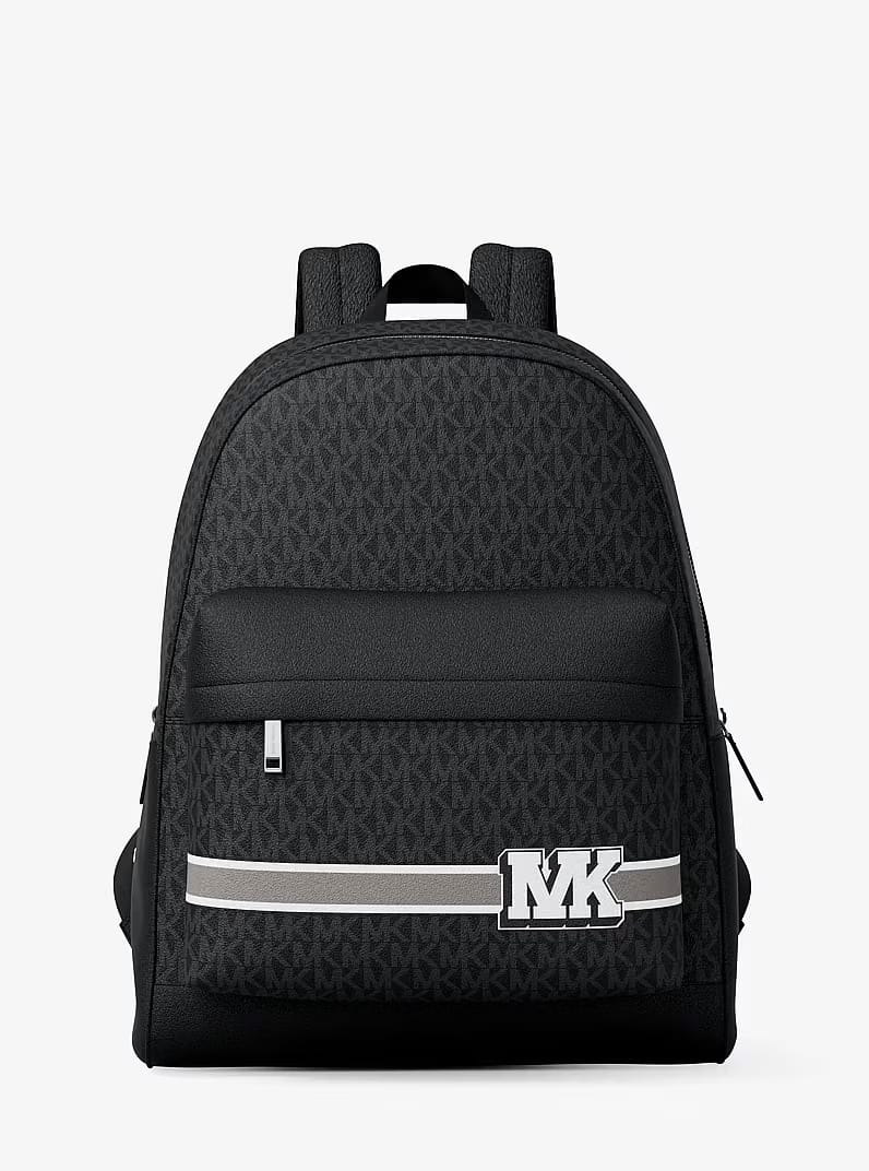 Pacey Embellished Striped Signature Logo BLACK COMBO Backpack