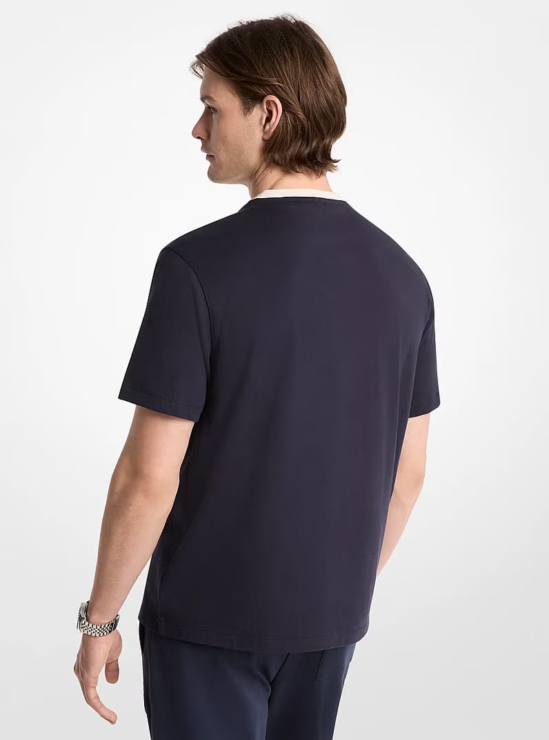 KORS Varsity Cotton Jersey MIDNIGHT T-Shirt