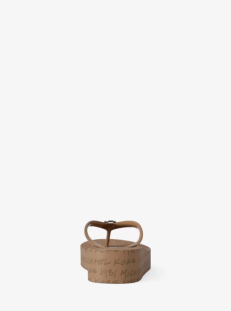 Bedford Logo Flip Flop CAMEL