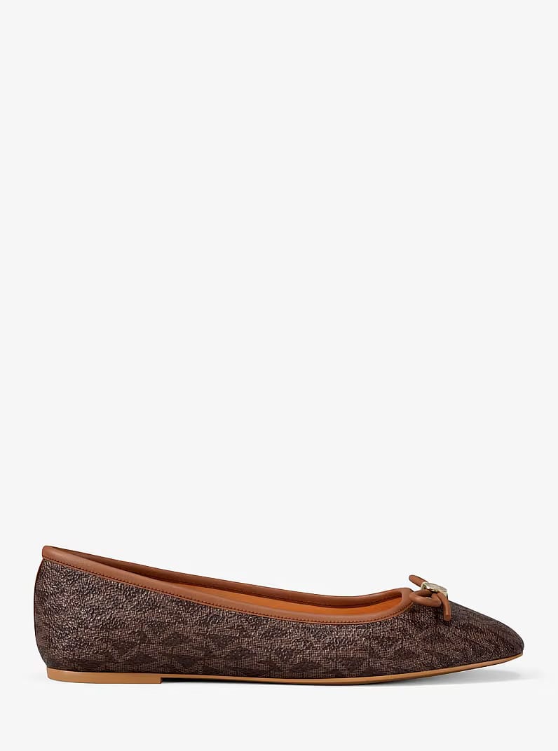 Savannah Signature Logo Ballet Flat BROWN