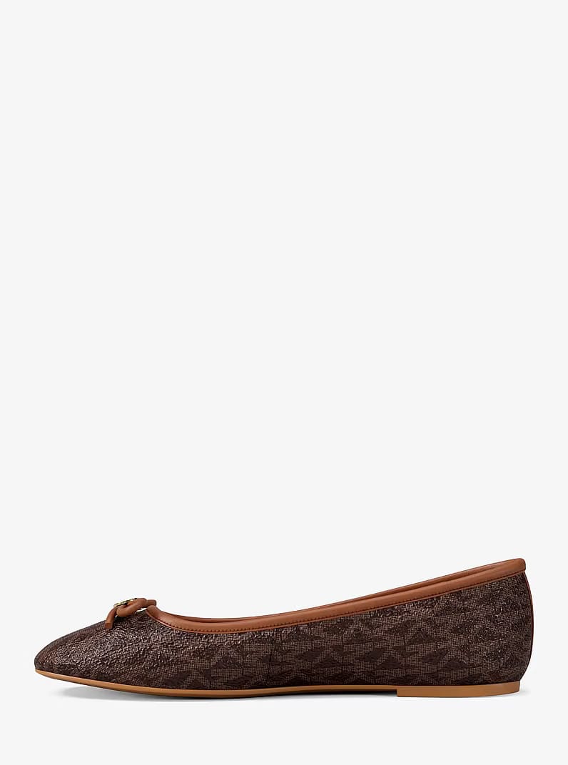 Savannah Signature Logo Ballet Flat BROWN