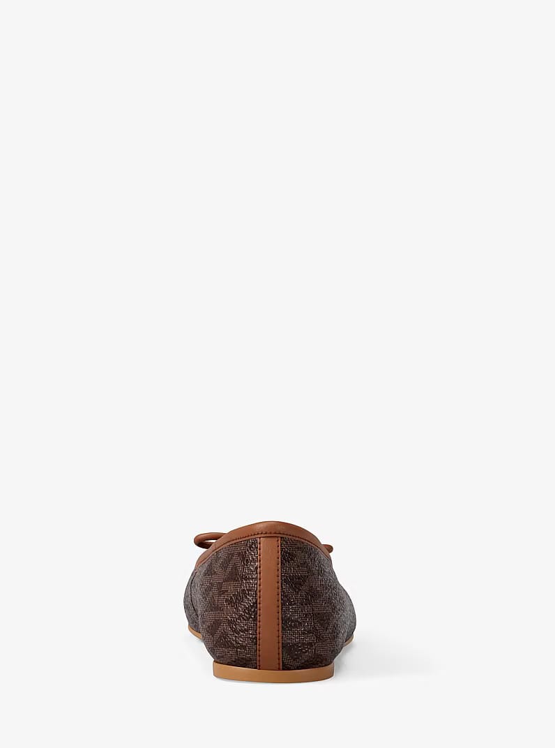 Savannah Signature Logo Ballet Flat BROWN