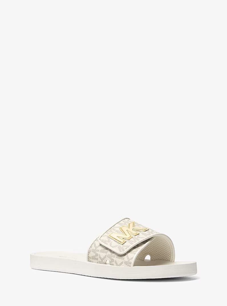 Palmer Signature Logo Slide Sandal VANILLA