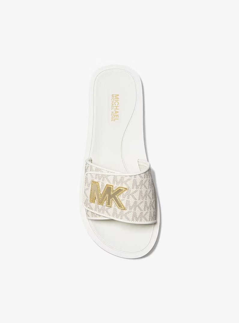 Palmer Signature Logo Slide Sandal VANILLA