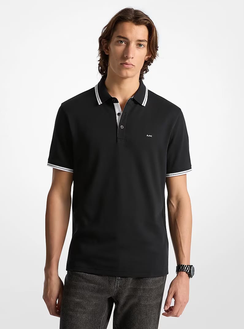 Greenwich Cotton Polo Shirt BLACK