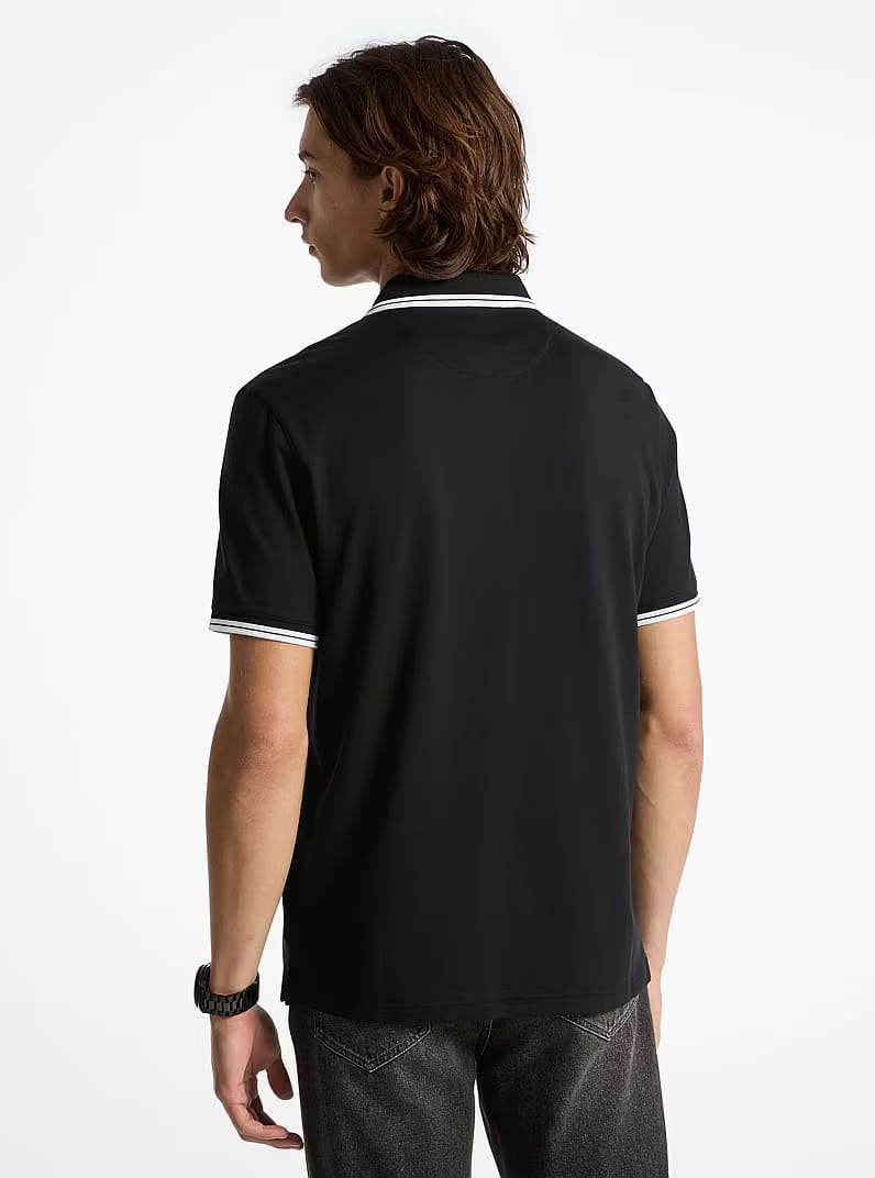 Greenwich Cotton Polo Shirt BLACK