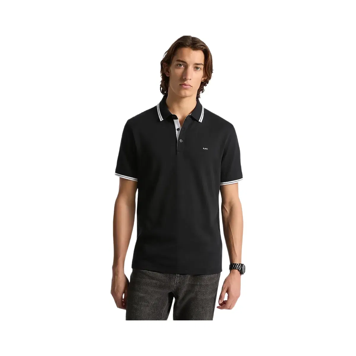 Greenwich Cotton Polo Shirt BLACK