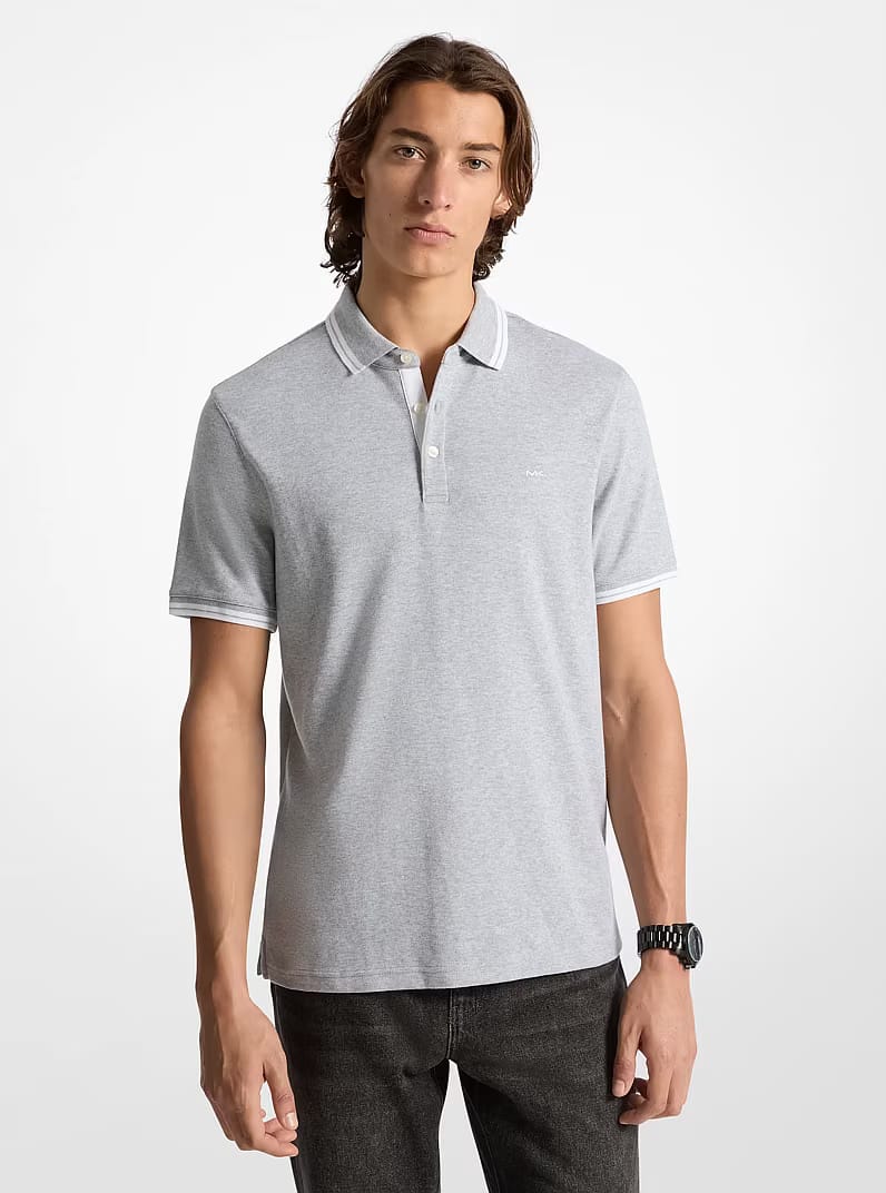 Greenwich Cotton Polo Shirt HEATHER GREY