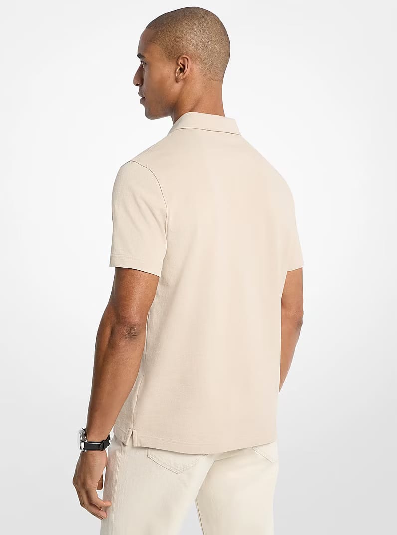 Pima Cotton Piqué Polo Shirt LIGHT SAND