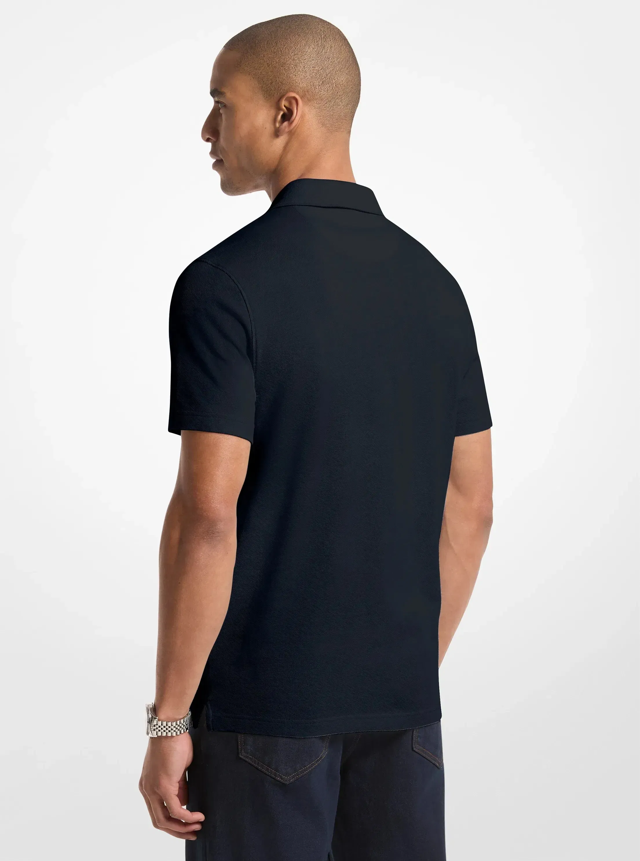 Michael Kors Pima Cotton Piqué Polo Shirt MIDNIGHT