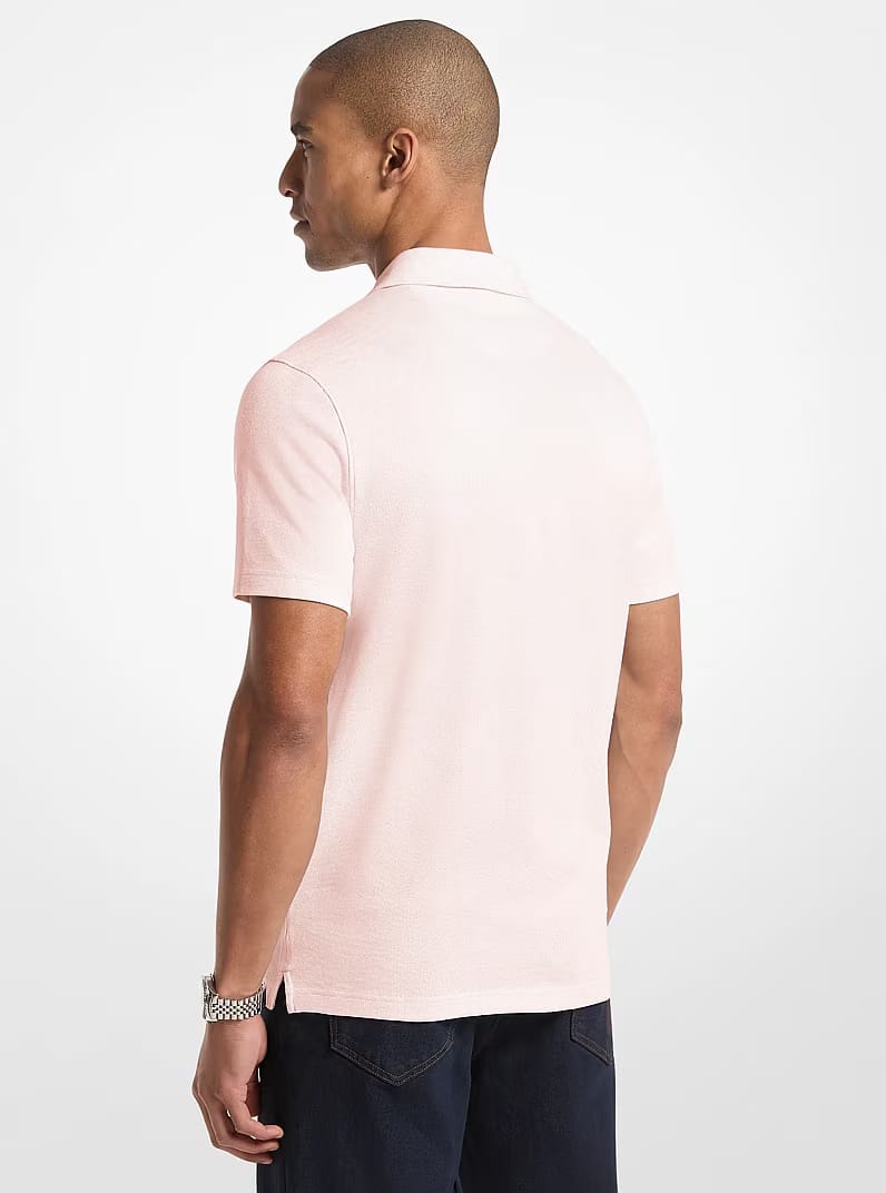 Pima Cotton Piqué Polo Shirt POWDER BLUSH